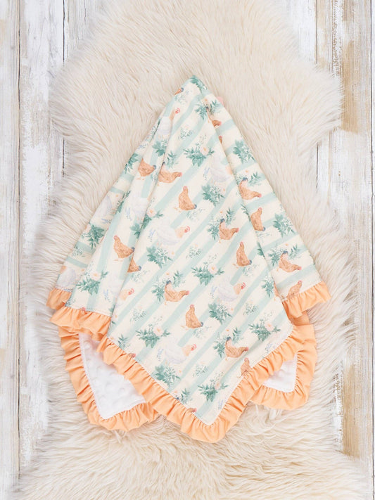 Chicken Ruffle Blanket