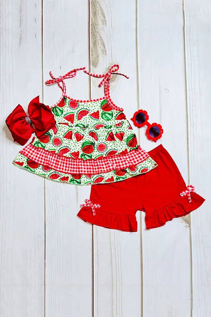 Watermelon Ruffle Set