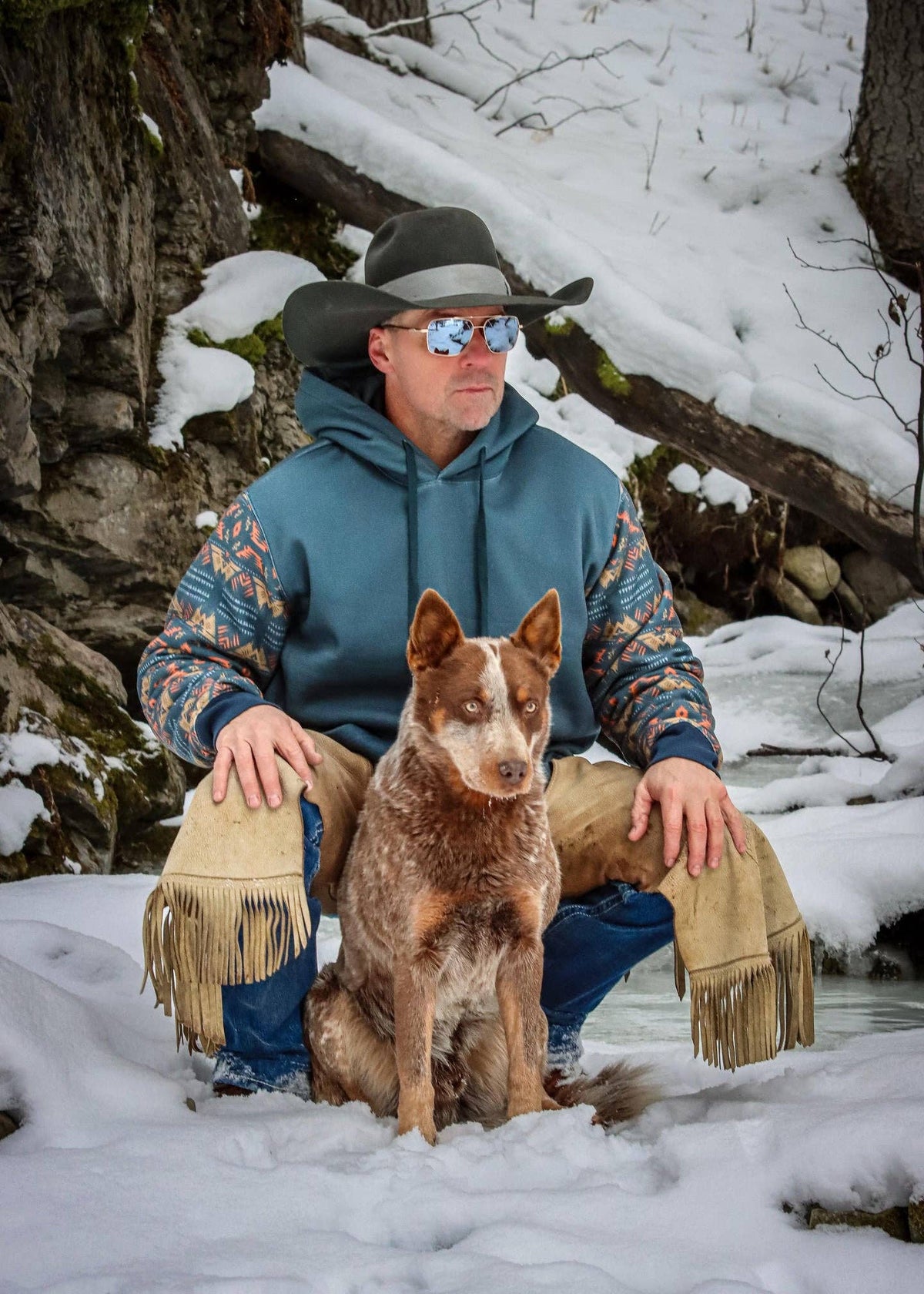 Men's Western Pullover Hoodie