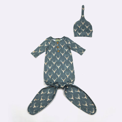 Emerald Deer Knotted Gown