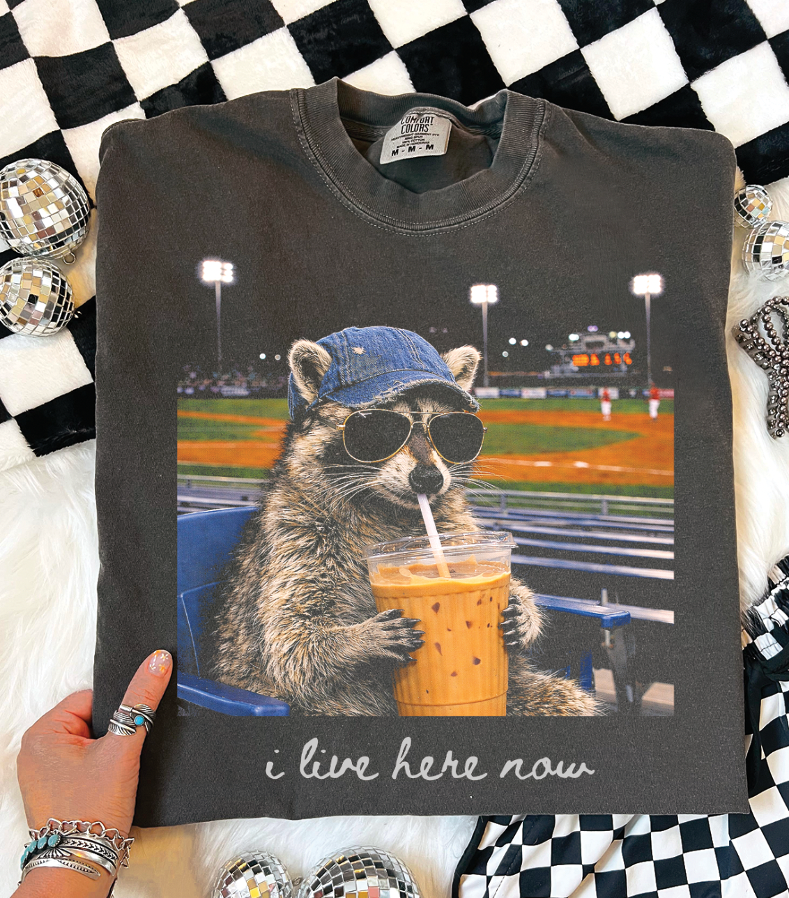 Baseball I Live Here Now Tee