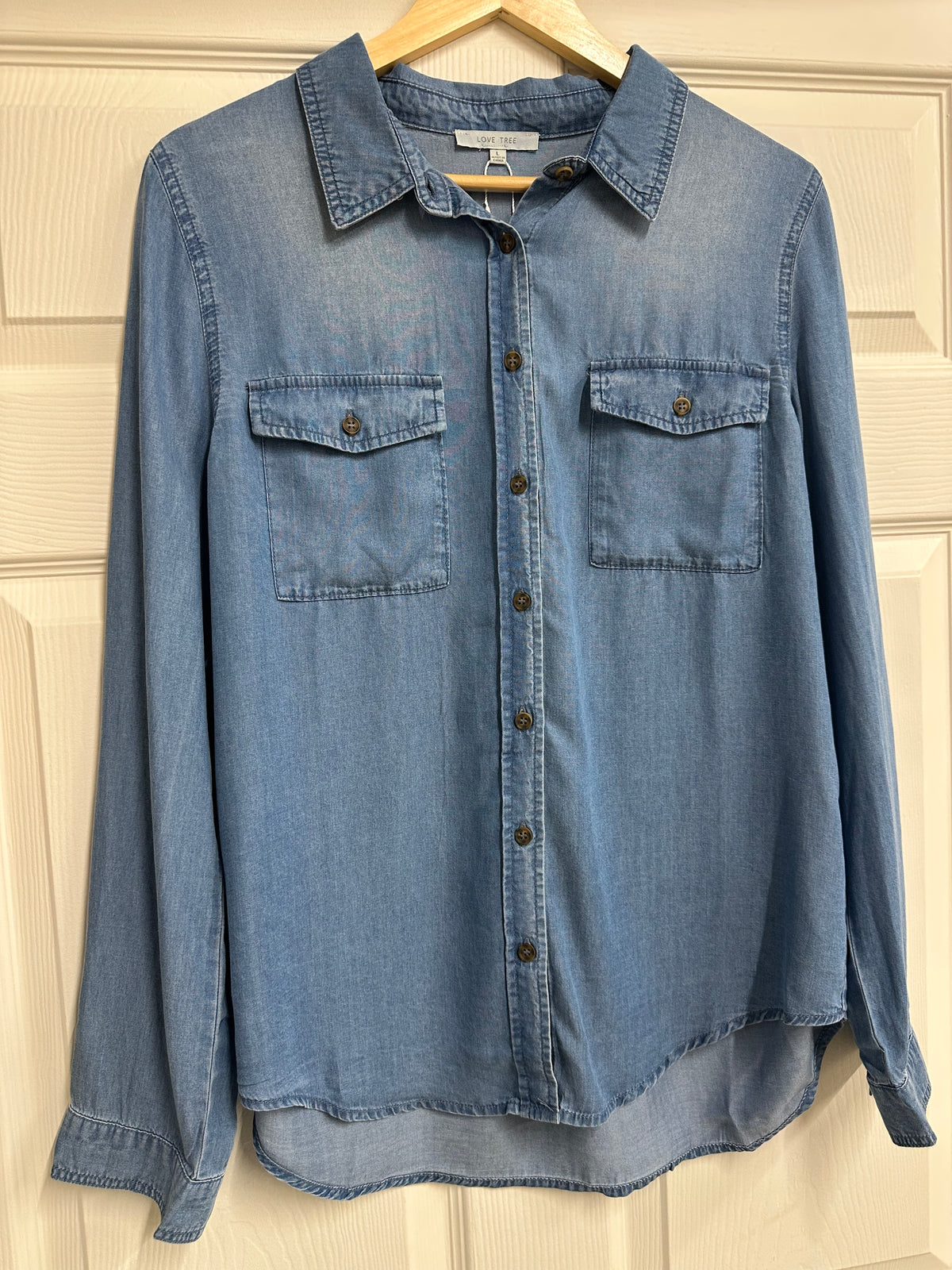 Love Tree Mid-denim Shirt