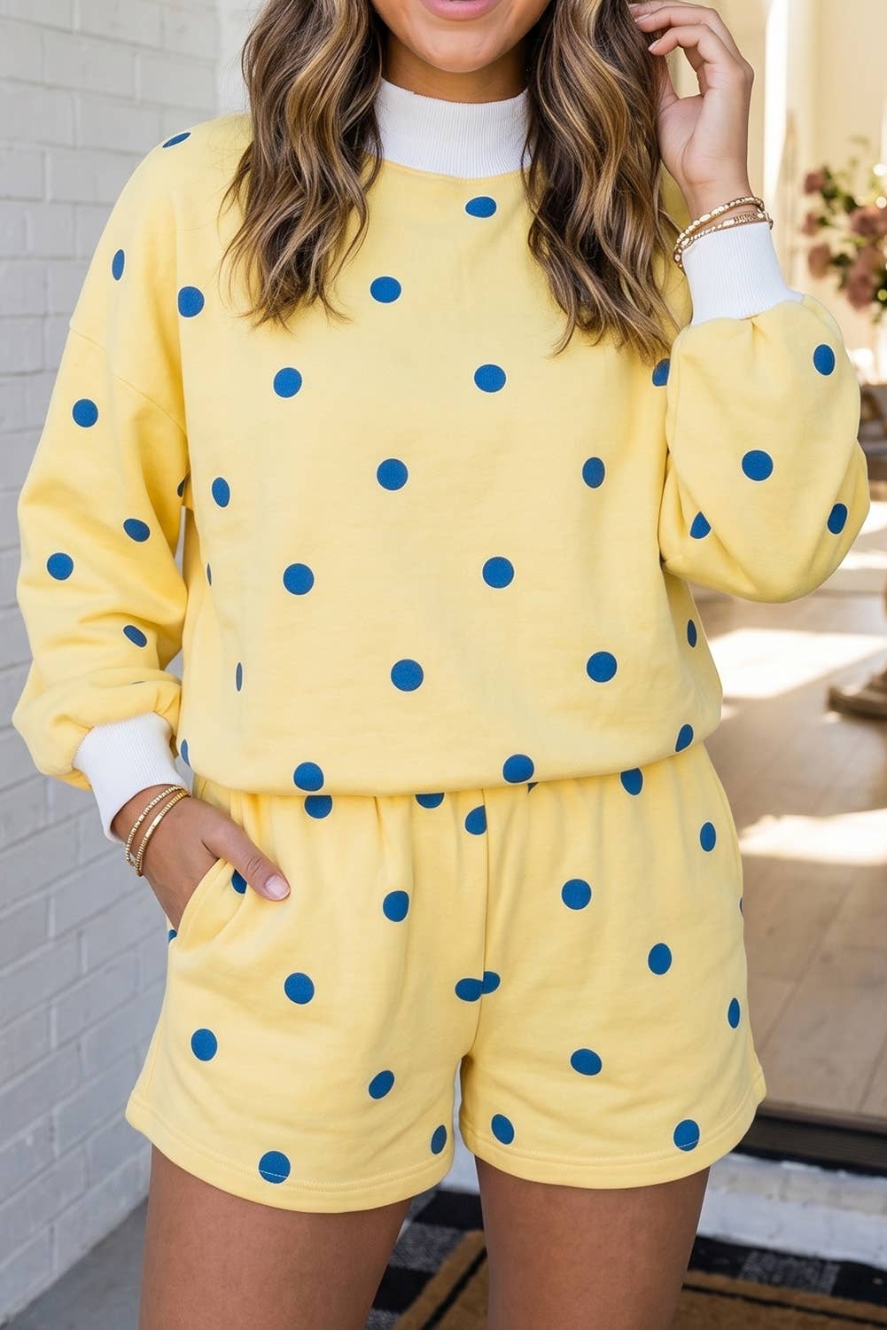Yellow Polka Dot Set