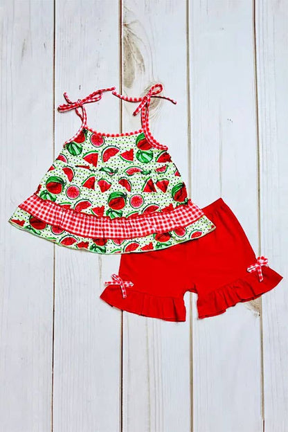 Watermelon Ruffle Set