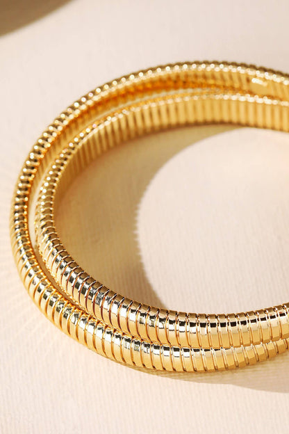Gold Tubogas Bangle Bracelet