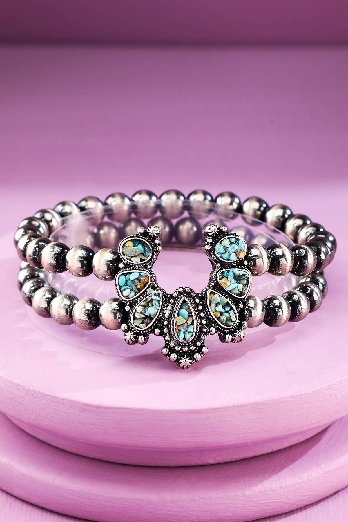 Western Turquoise Chip Navajo Bracelet