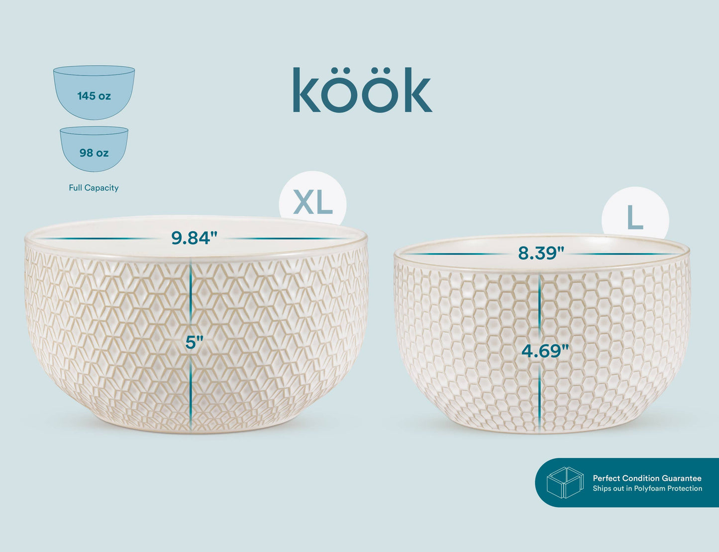 Kook Ceramic Nesting Bowls