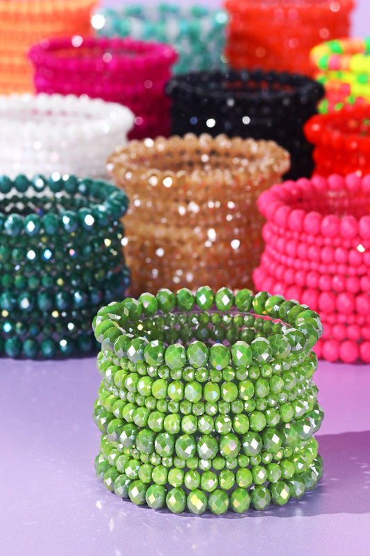 Glass Bead 9 Set Bracelet