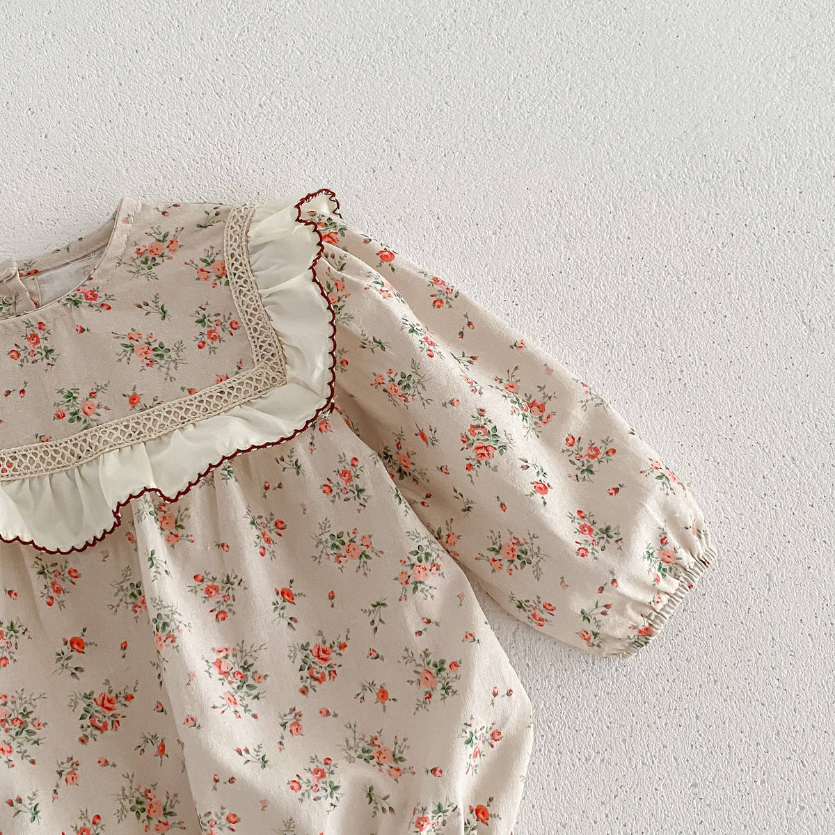 Vintage Floral Romper Set
