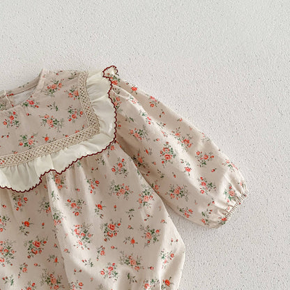 Vintage Floral Romper Set