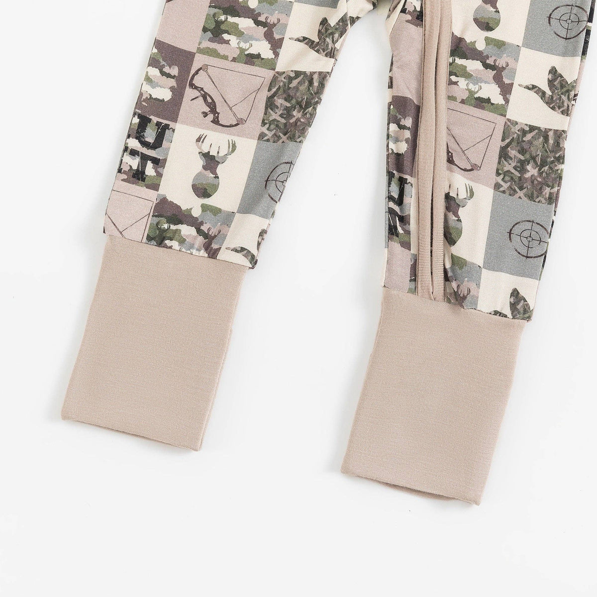 Animal Camo Checkerboard Bamboo Romper