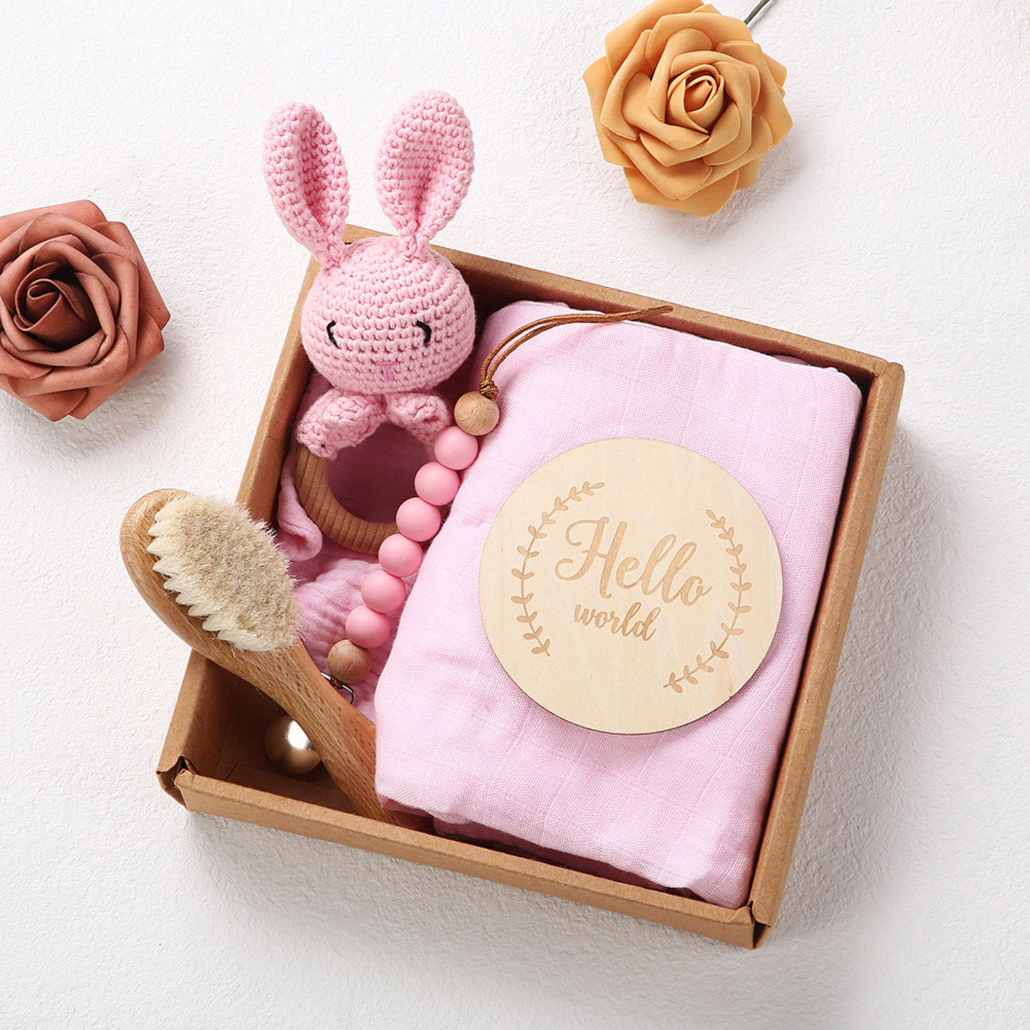 Welcome Baby Gift Box - Charming 6-Piece Set for Newborns