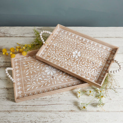 Wooden Floral Tray