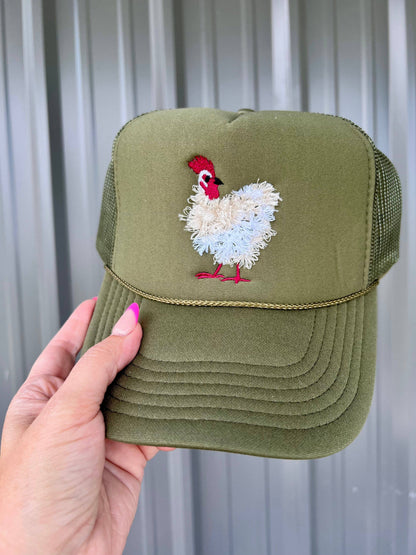 Chicken Embroidered Hat