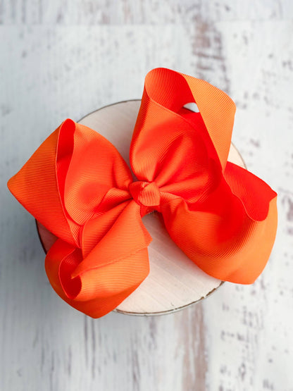 Texas Size Grosgrain Hair Bow - Alligator Clip - 6.5"
