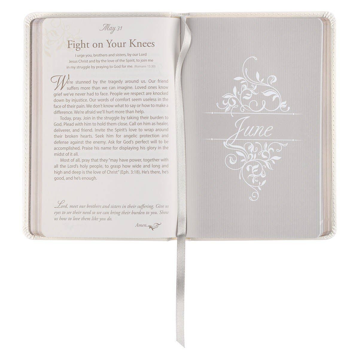 Mr. & Mrs. White Leather Devotional