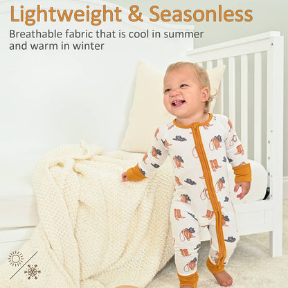 Bamboo Boots Zip Pjs