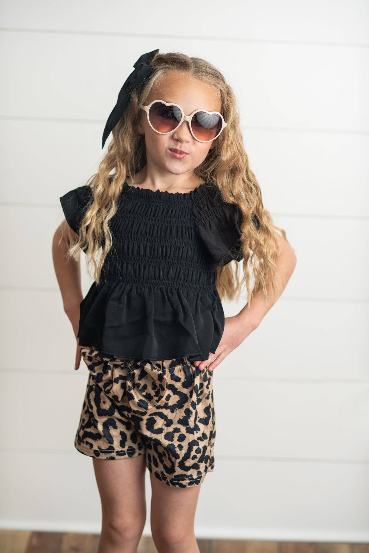 Girls Leopard Short Set