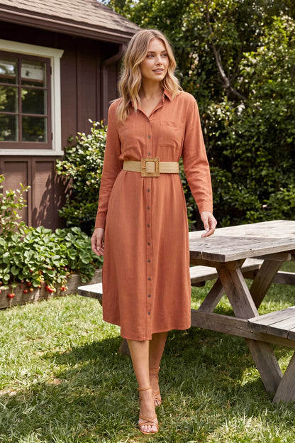 Tiffany Shirt Dress with Belt