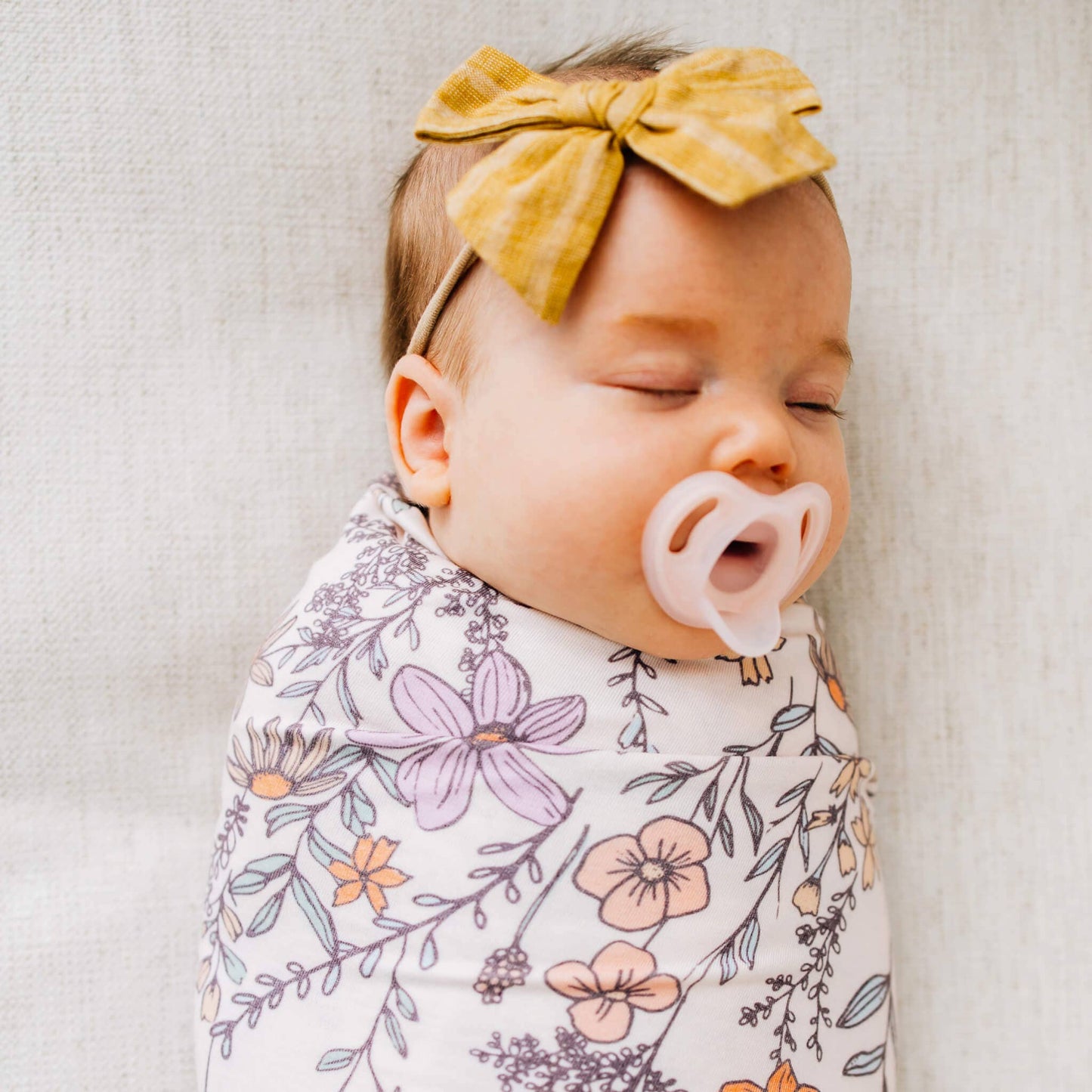 Knit Swaddle Blanket-Flora