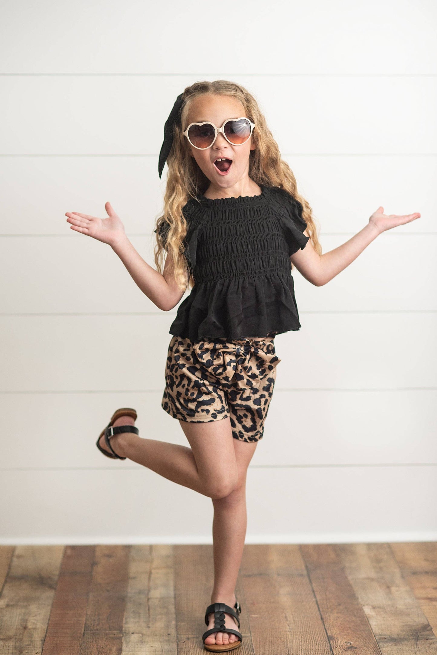 Girls Leopard Short Set