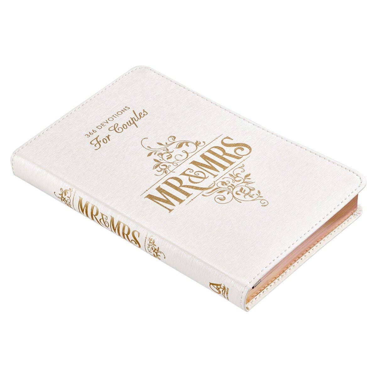 Mr. & Mrs. White Leather Devotional