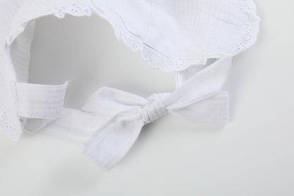 White Lace Baby Bonnet