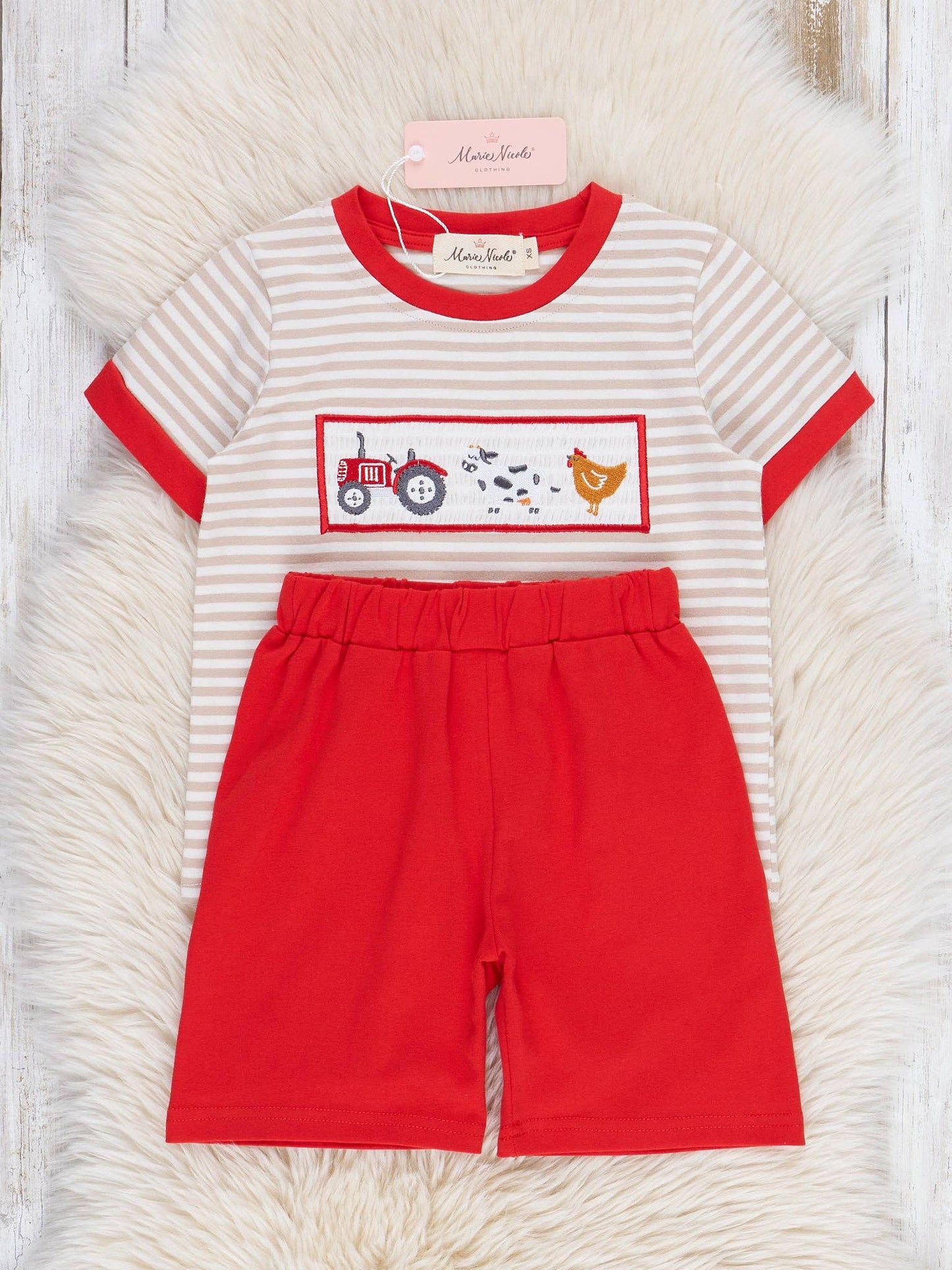 Farm Friends Smocked Outfit