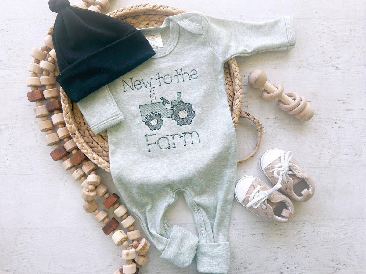 New To The Farm Boys Romper