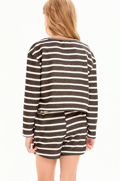 Stripe French Terry Knit Set