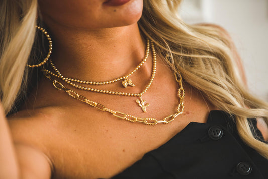 16" 18K Gold Plated Necklace with Horse Head Charm