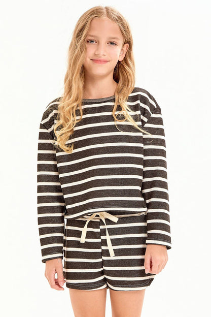 Stripe French Terry Knit Set