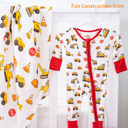 Bamboo Construction Zip Pjs