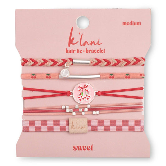 K’lani "Sweet" Pink Cherry Hair Tie Bracelets