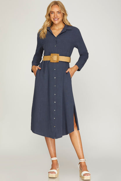 Tiffany Shirt Dress with Belt