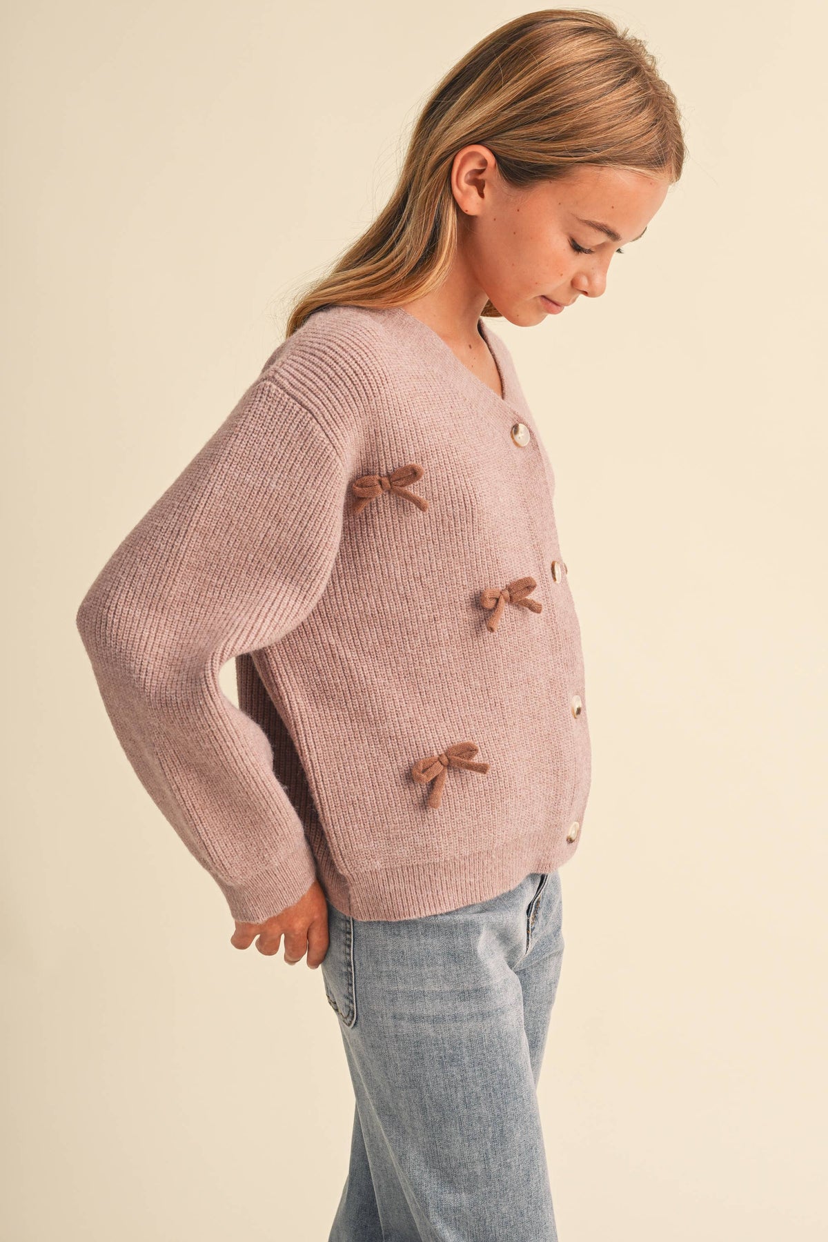 TWEEN GIRLS BOW SWEATER