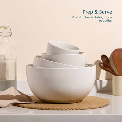 Ceramic Nesting Bowls, Set of 4