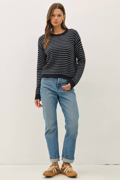 STRIPED KNIT SWEATER