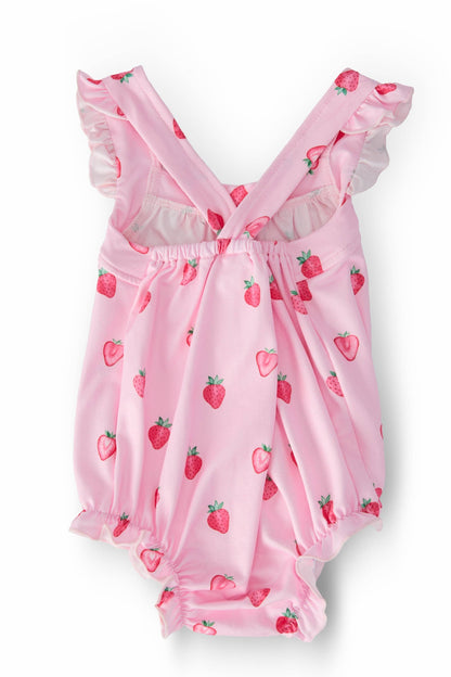 Strawberry Ruffle Romper
