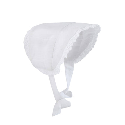 White Lace Baby Bonnet