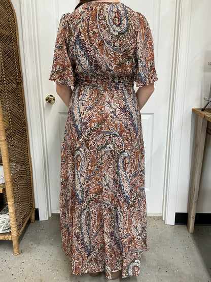 PAISLEY SHORT SLEEVE MAXI