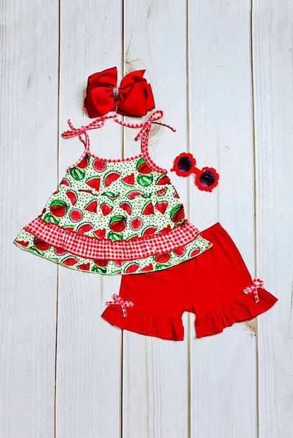Watermelon Ruffle Set
