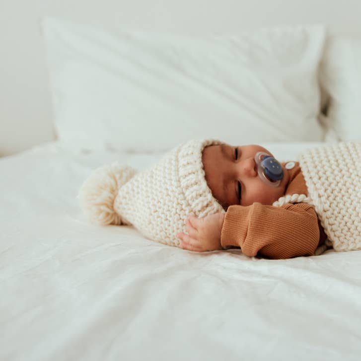 Natural Garter Stitch Bonnet Baby & Kids