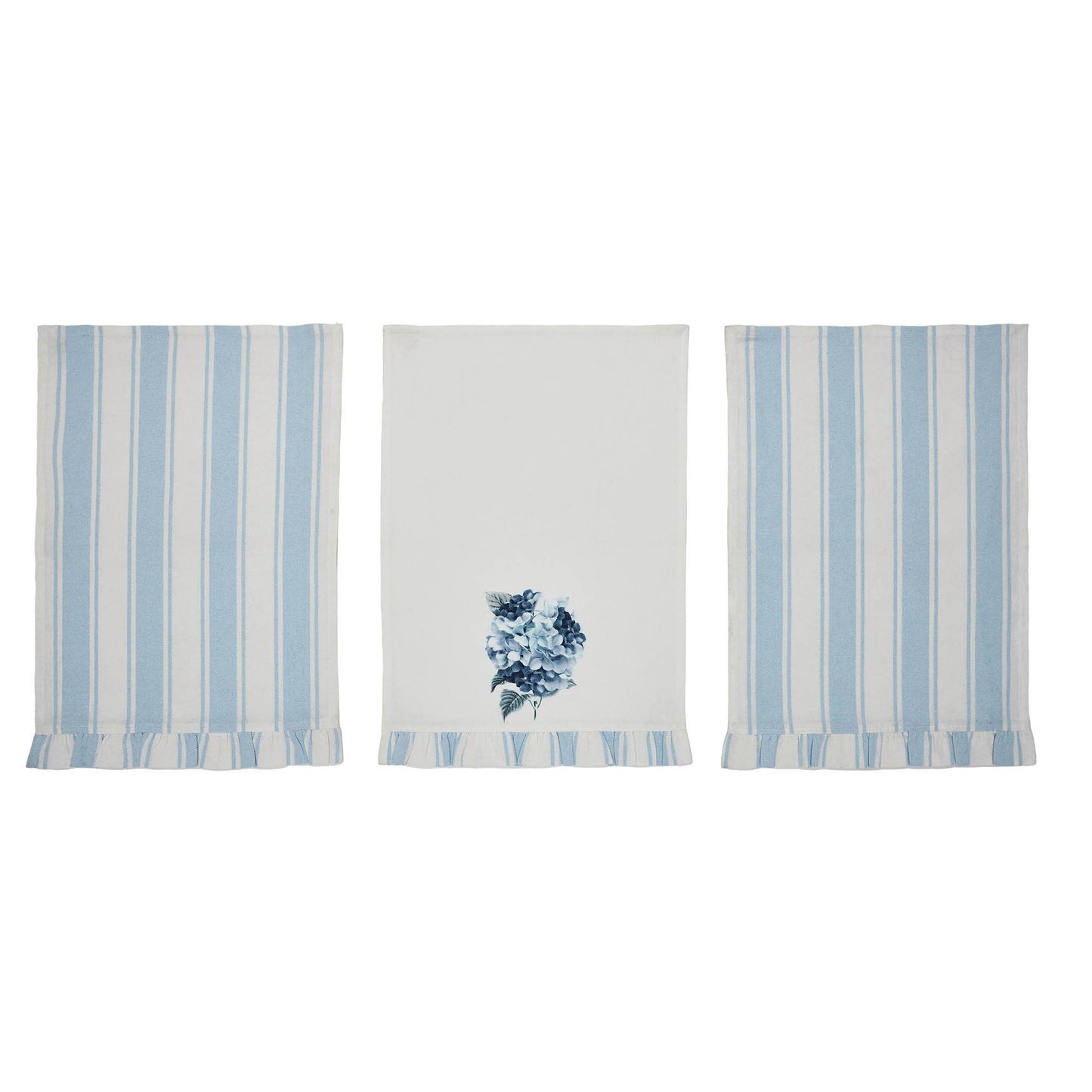 Ruffled Tea Towel Set of 3 19x28