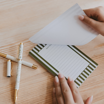 Striped Notepad - Stationery & Office Accessories