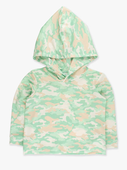 Boys Sage Trail Camo Performance Hooded Shirt