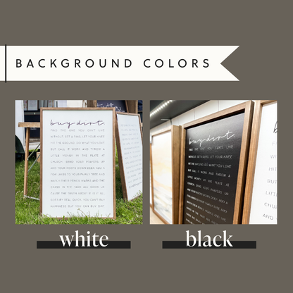 Buy Dirt - Horizontal | Wall Decor, Home Decor, Wall Art