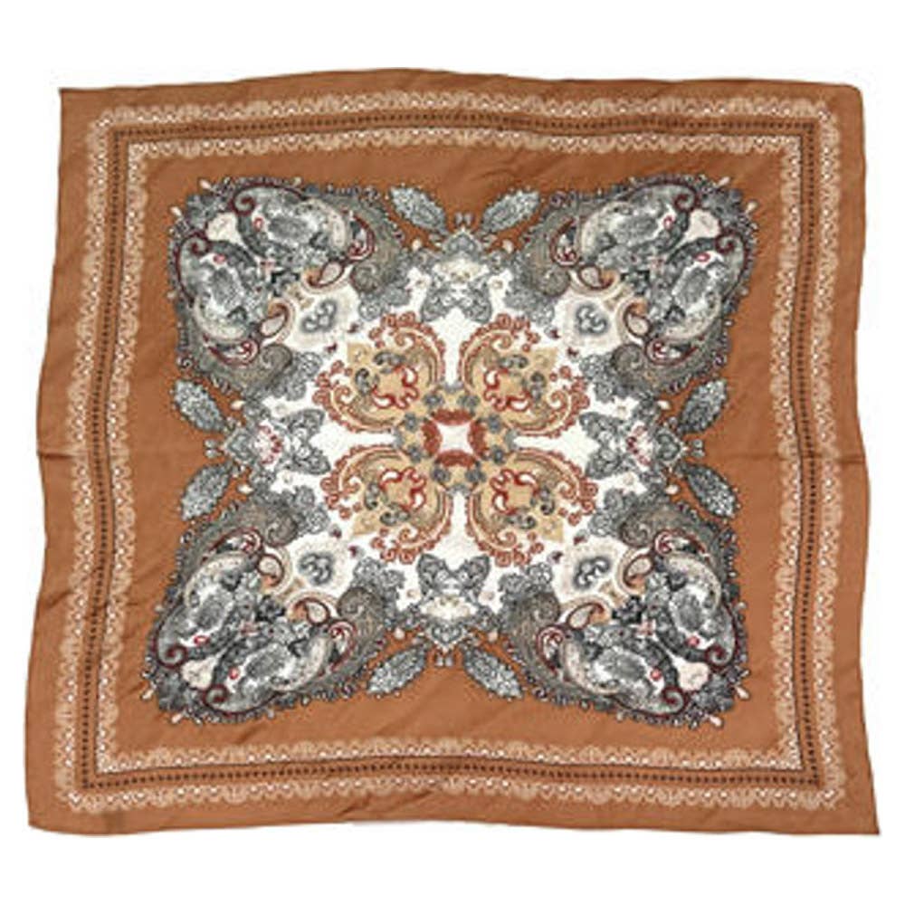 PAISLEY MEDALLION PRINT SILKY BANDANA