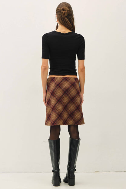 PLAID MINI SKIRT