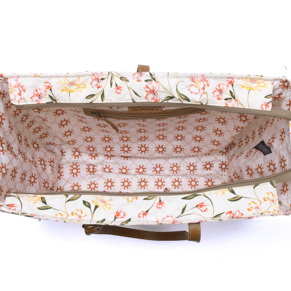 Myra Brookside Weekender Bag in Blush Cream